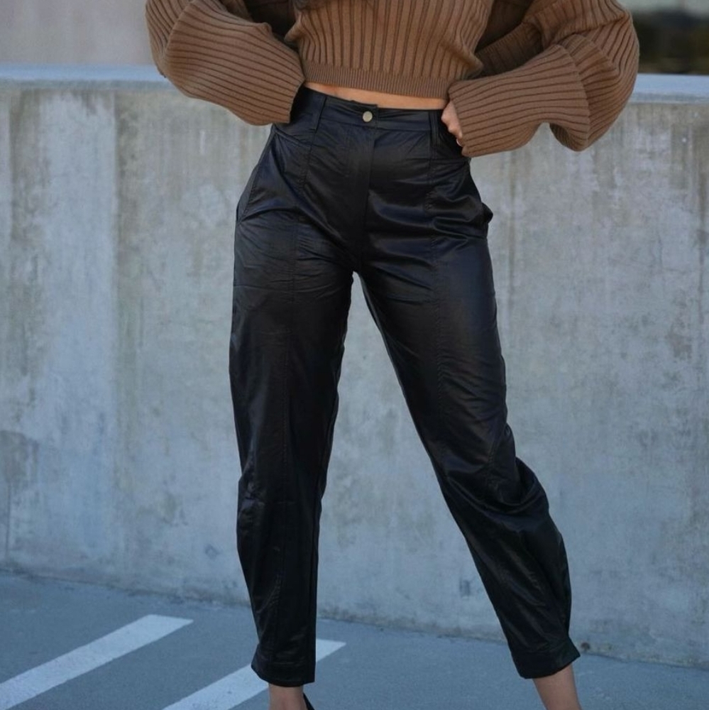 Boutique faux leather pant